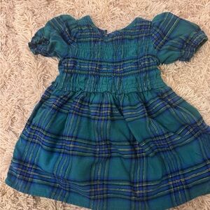 Cat & Jack Teal and Blue Plaid Dress